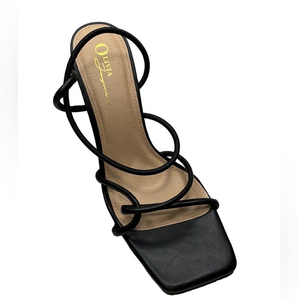 690-Olivia Ferragamo Women's Shoe Square Toe Strap Slingback Strappy Open Toe - Picture 2 of 8